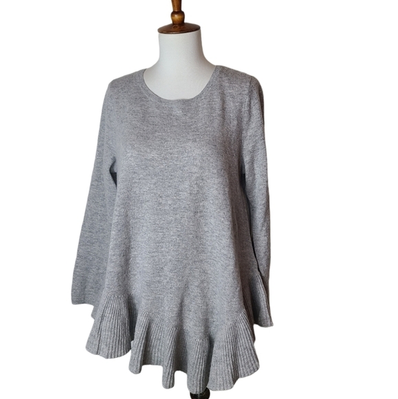 Joie Wool Pullover Scoop Neck Wool Cashmere Grey Sweater Small NWT - Picture 1 of 8